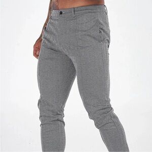 NWT ICON Amsterdam Men’s Gray Chevron Slim Fit Pants Size 32 Stretch